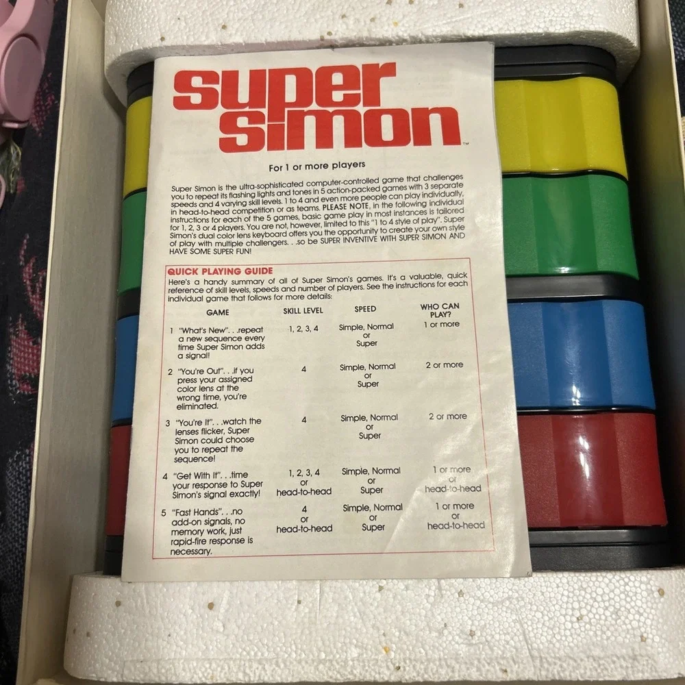 💥Vtg 1979/80 Milton Bradley Super Simon Electronic Memory Game - Fully Tested